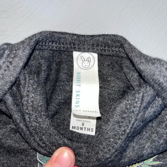 Rabbit Skins Charcoal Gray Aloha Bodysuit - Picture 2 of 2